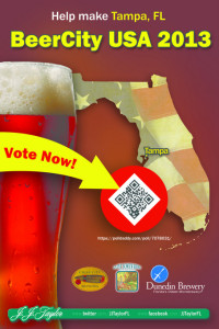 Our friends at JJ Taylor Distributing Florida have put up this poster at various craft beer establishments in the Tampa Bay area. Scan the QR code and VOTE TAMPA!